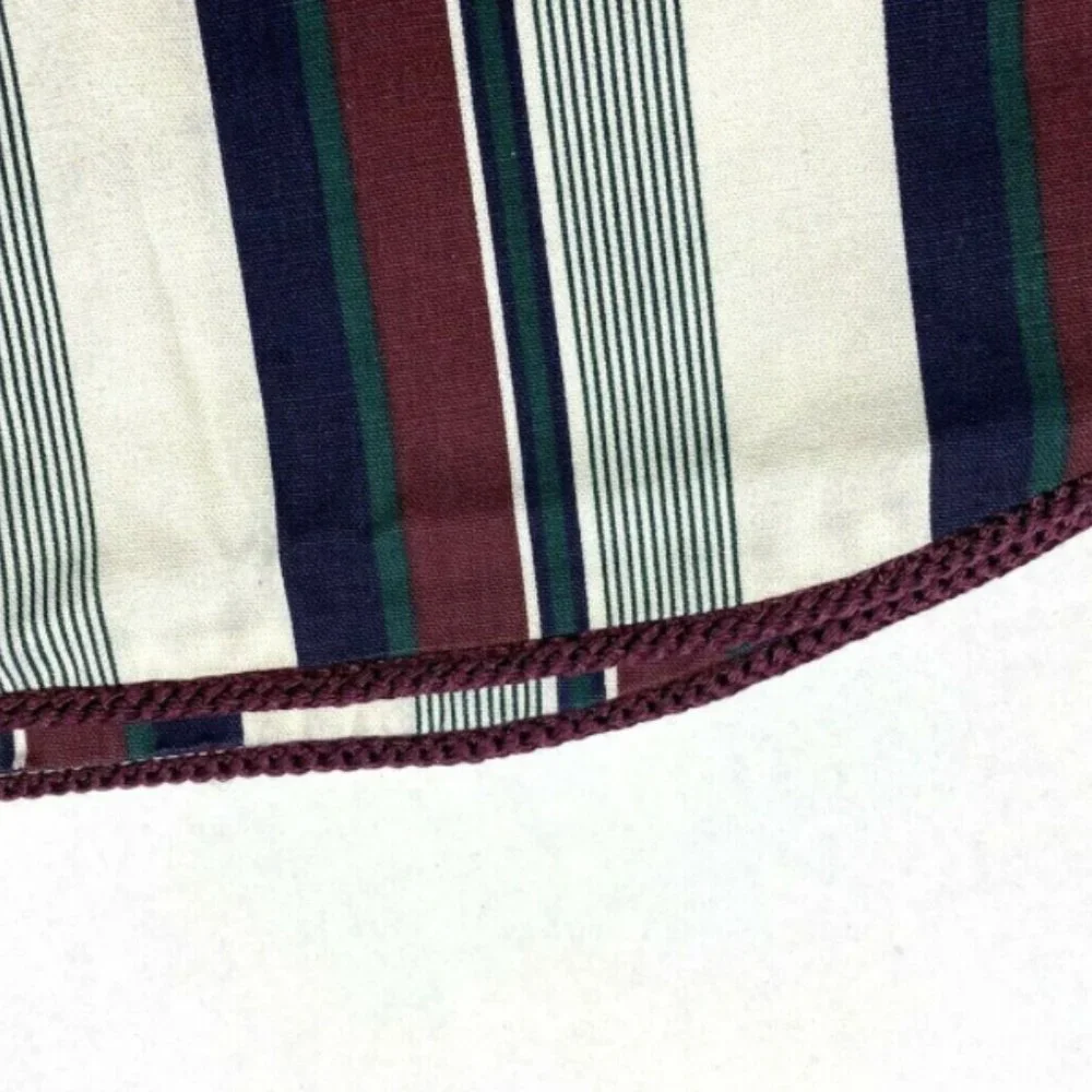 3 Vintage Custom Valances Curtains Luxury Stripe